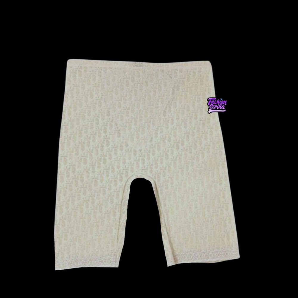Dior 80’s Vintage Monogram Logo Nude Beige Biker Lingerie Girdle Shorts - Picture 6 of 13